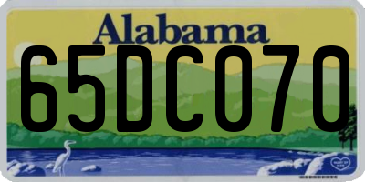AL license plate 65DC070