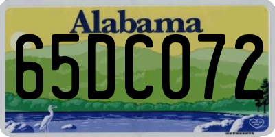 AL license plate 65DC072