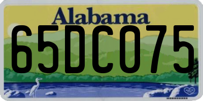 AL license plate 65DC075