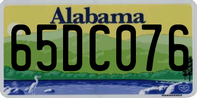 AL license plate 65DC076