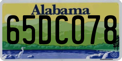 AL license plate 65DC078
