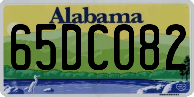 AL license plate 65DC082