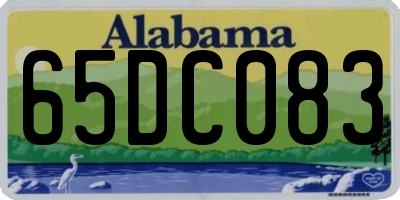 AL license plate 65DC083