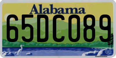 AL license plate 65DC089