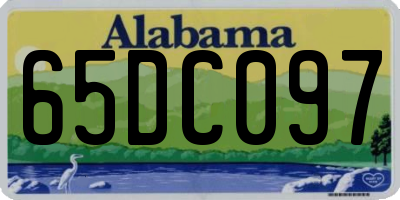 AL license plate 65DC097