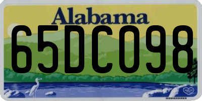 AL license plate 65DC098