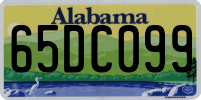 AL license plate 65DC099