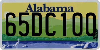 AL license plate 65DC100