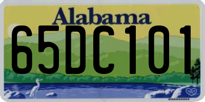 AL license plate 65DC101