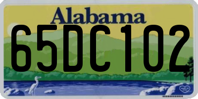 AL license plate 65DC102