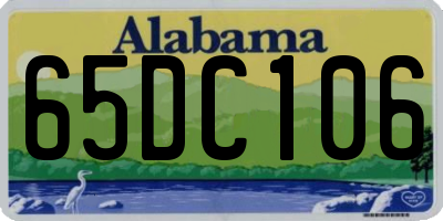 AL license plate 65DC106