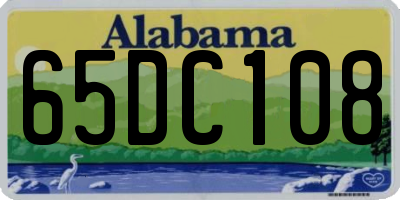 AL license plate 65DC108