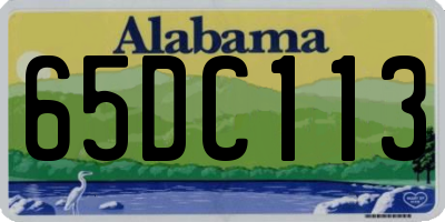 AL license plate 65DC113