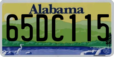 AL license plate 65DC115