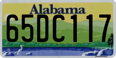 AL license plate 65DC117