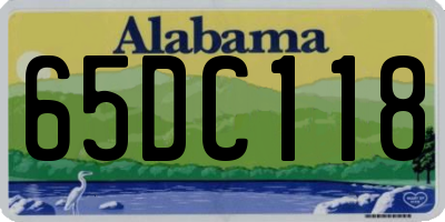AL license plate 65DC118