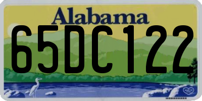 AL license plate 65DC122