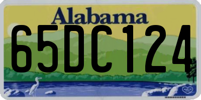 AL license plate 65DC124