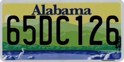 AL license plate 65DC126