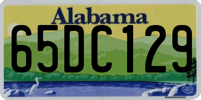 AL license plate 65DC129