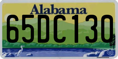 AL license plate 65DC130