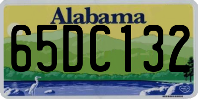 AL license plate 65DC132
