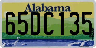 AL license plate 65DC135