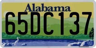 AL license plate 65DC137