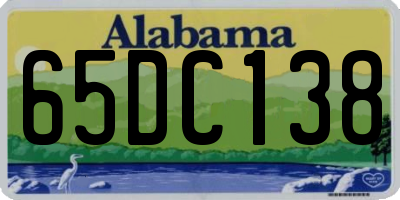 AL license plate 65DC138
