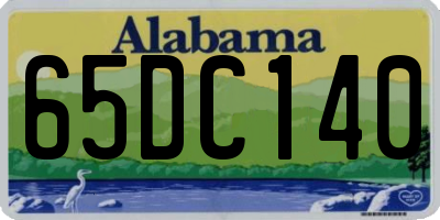 AL license plate 65DC140