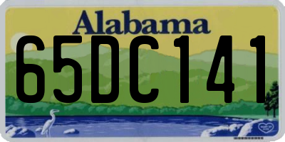 AL license plate 65DC141