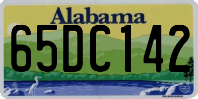 AL license plate 65DC142