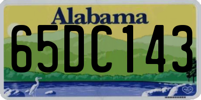 AL license plate 65DC143
