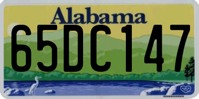 AL license plate 65DC147