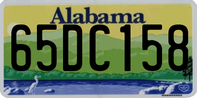 AL license plate 65DC158