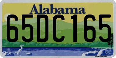 AL license plate 65DC165