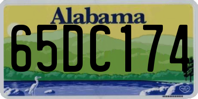 AL license plate 65DC174