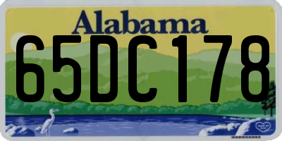 AL license plate 65DC178