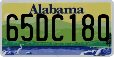 AL license plate 65DC180