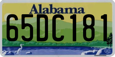 AL license plate 65DC181