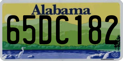 AL license plate 65DC182