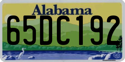 AL license plate 65DC192