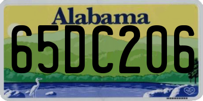 AL license plate 65DC206