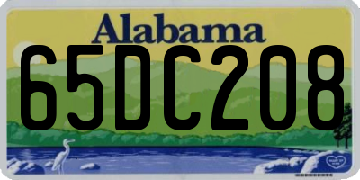 AL license plate 65DC208