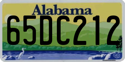 AL license plate 65DC212