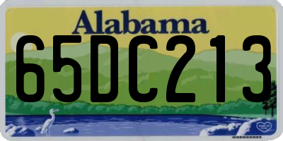 AL license plate 65DC213