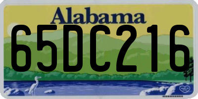 AL license plate 65DC216