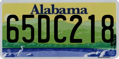 AL license plate 65DC218