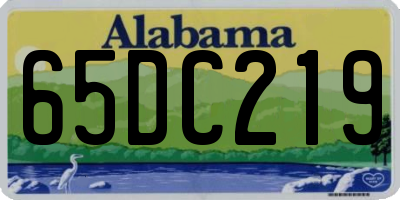 AL license plate 65DC219