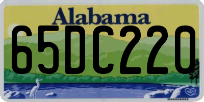 AL license plate 65DC220